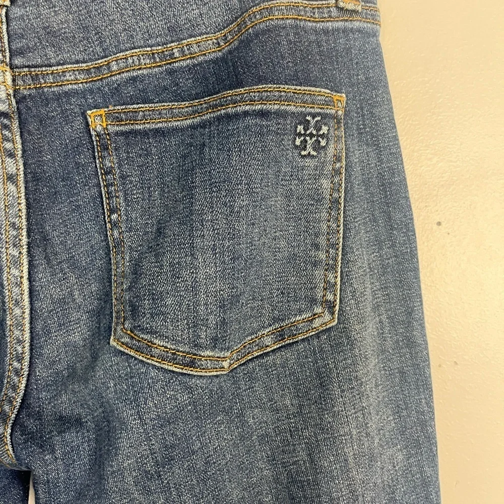 Tory Burch Harley straight Unfinished Pocket Stretchy Jeans Size 28